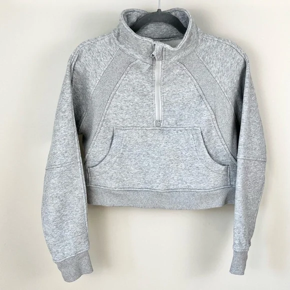 Cropped 1/2 Zip Sweatshirt - Picture 2 of 8